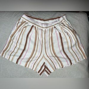Pleat Shorts - Multi-Colored The Nola Striped Pleated Shorts